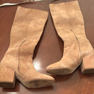 Sam Edelman Camel Suede Heeled Boots